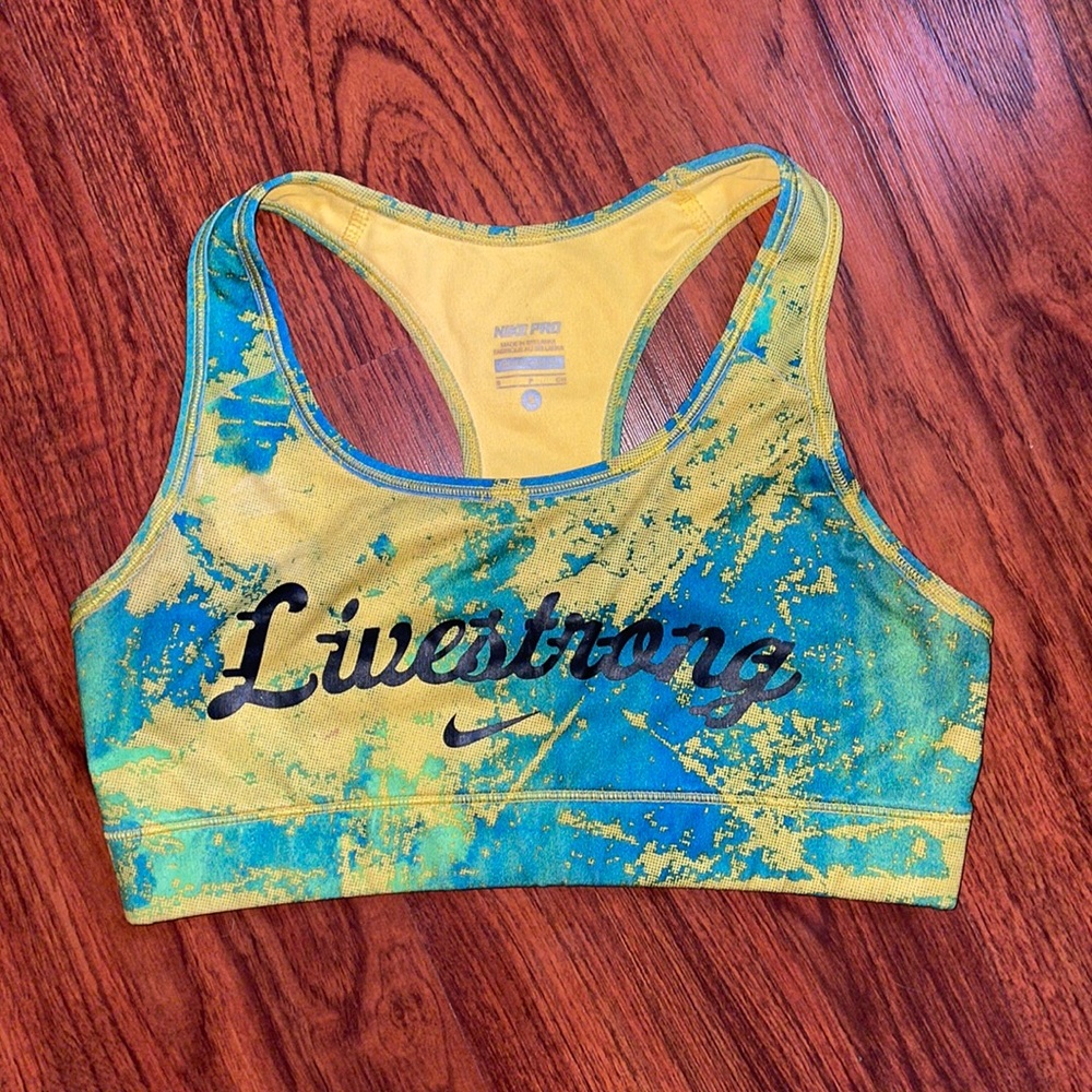 Live strong Nike sports bra